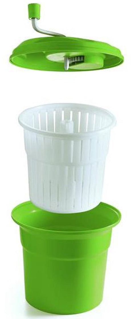 Hendi Salatschleuder – Kunststoff (PP PA) – 12 Liter – Durchmesser 33,5 cm x Höhe 43 cm – grün – zum schnellen Trocknen von Salat und Gemüse in der Gastronomie