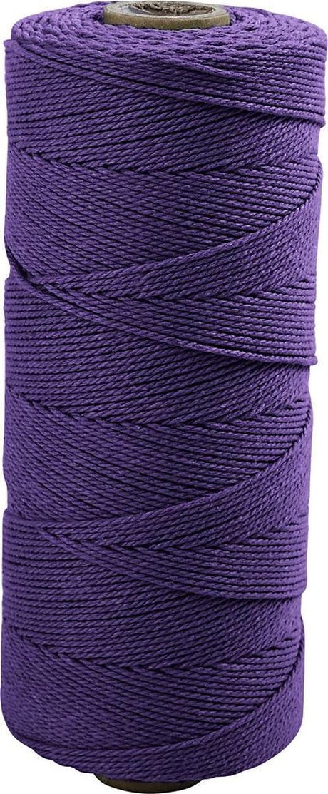Creativ Company Makrameeschnur, L: 315 m, Stärke 1 mm, dünne Qualität 12 12, violett, 220 gr 1 Knäuel
