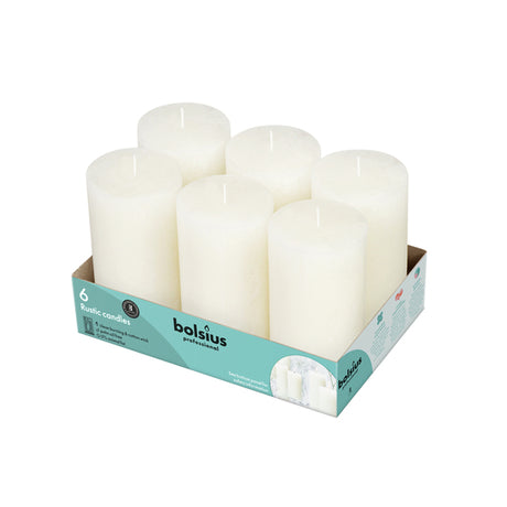 Bolsius professional stompkaars 130 68mm zacht paarl 43 branduren (6x)