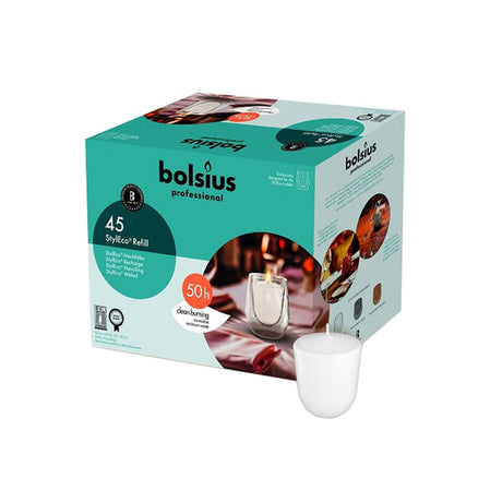 Bolsius Styleco Nachfüllung ø63x82 mm 50 Stunden (45 Stück)