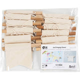 Creativ Company kleines Wandbanner, Schwalbenschwanzform, H: 12 cm, B: 10,5 cm, 300 g, hell natur, 12 Stück 1 Box
