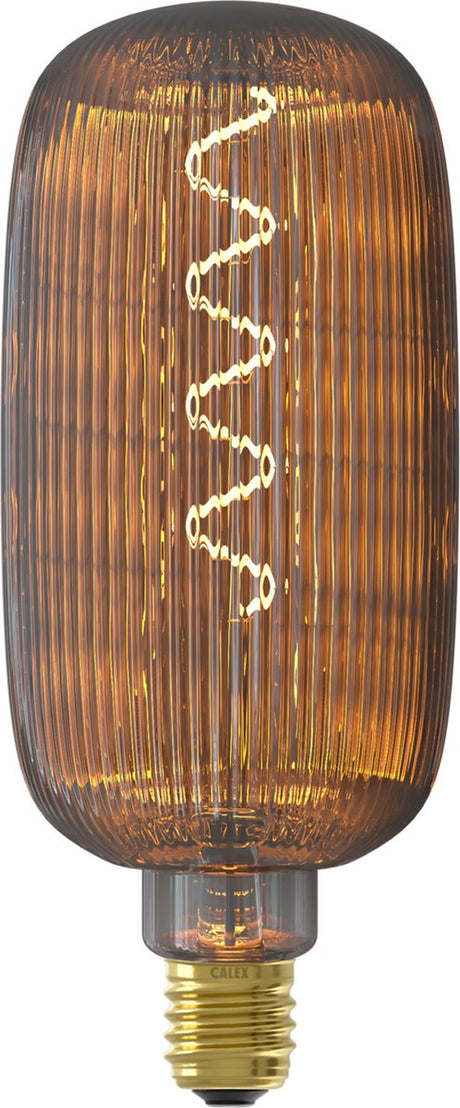 Calex Pulse Lyon LED-Lampe – E27 – Filament-Lichtquelle – warmweißes Licht – Rauchglas