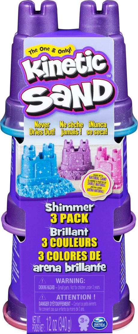 Kinetischer Sandschimmer – Glitzersand – 3 Farben – 340 g Original – Sinnesspielzeug