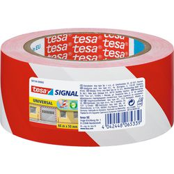 Bodenmarkierungsband tesapack 66mx50mm rot weiß