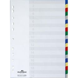 Blanko-Tabs, langlebig, 6758-27, 20 Tabs, 11 Löcher, mehrfarbig