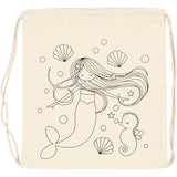 Creativ Company Rucksack, Meerjungfrau, Größe 37x41 cm, 110 g, hell natur, 1 Stück