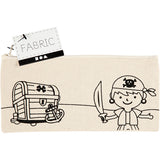 Creativ Company Federmäppchen, Piraten, Größe 21x9 cm, 245 g, hellnatur, 1 Stück
