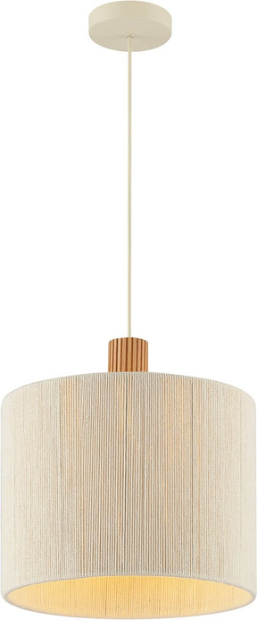 Brilliant arlo - hanglamp - 1-lichts - ø 35 cm - e27 - beige hout
