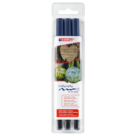 Edding 1255 • Kalligrafiestift sortiert 3tlg. Stahlblau