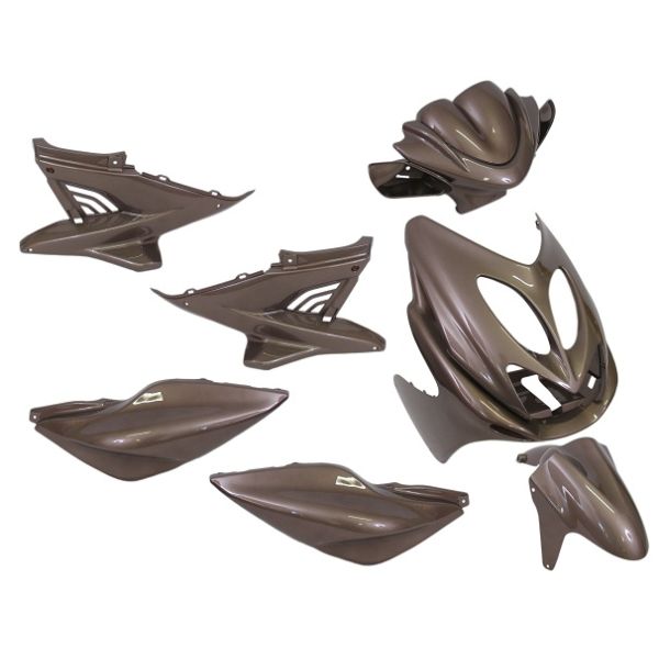 Kantenplatten-Set 9-teilig für Yamaha Aerox bis Baujahr 2014 – Audi braun