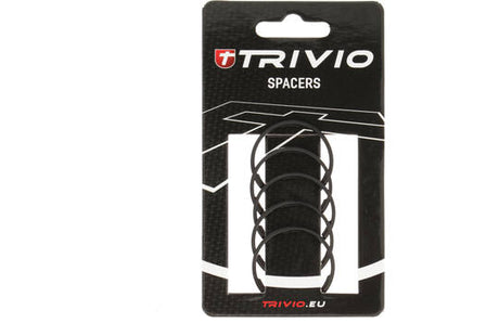 Trivio - Abstandshalter 2mm 1 1 8 Aluminium schwarz - 5 Stück