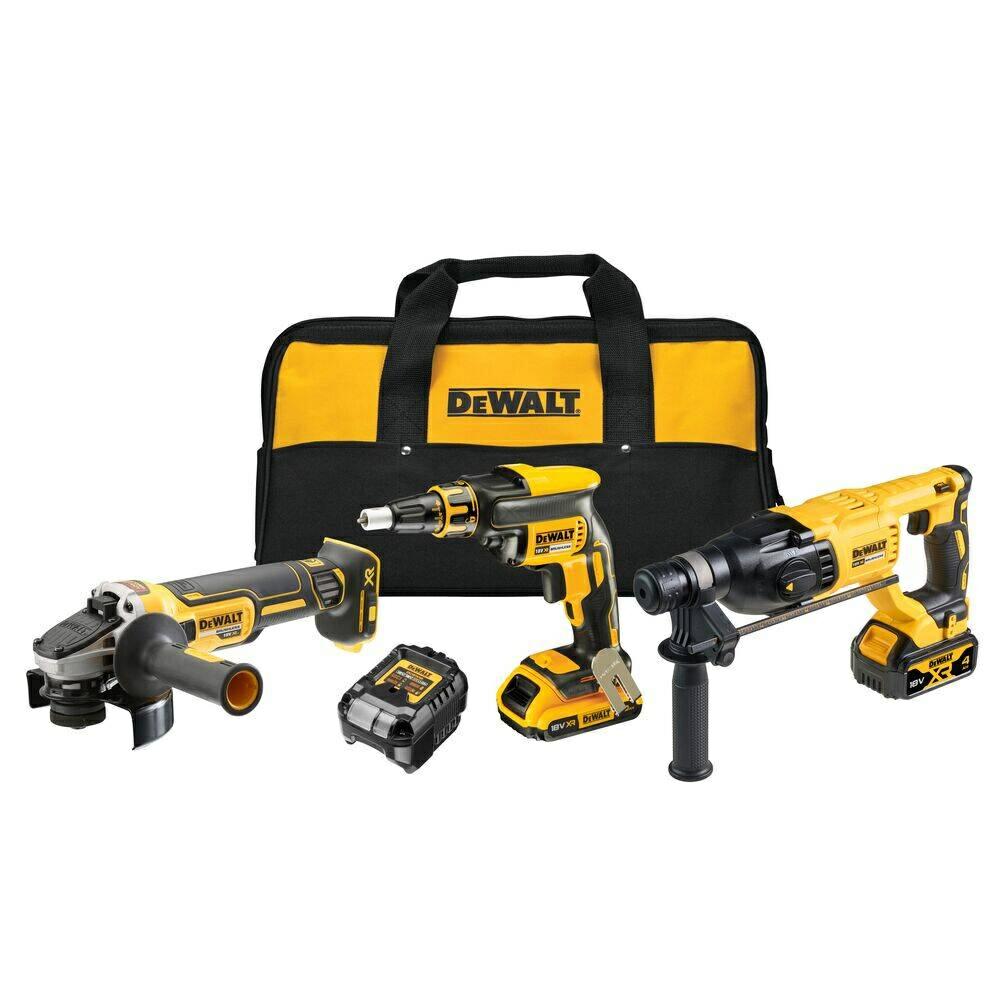 Dewalt combo set 18v dck308dm (dcf620, dch133, dcg405) 1x4,0ah 1x2,0ah
