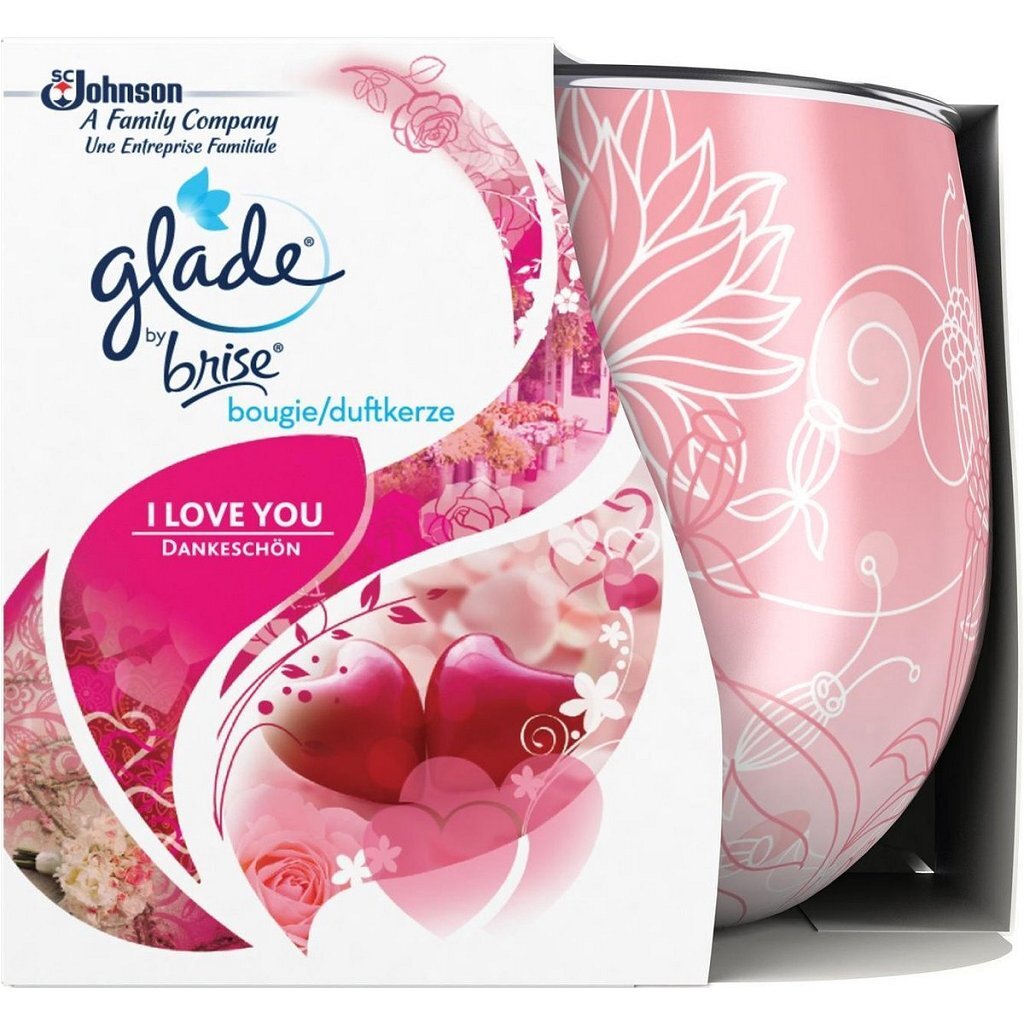 Duftkerze „Brise Glade“ von „I Love You“ im dekorativen Glas, 120 g.