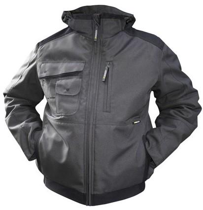 Dassy Wintermantel Austin grau schwarz l