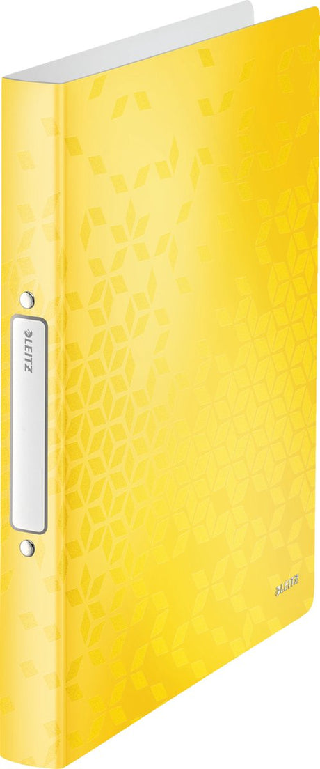 Leitz Wow Ringbinder flexibel A4 – 2-Ring für 190 Blatt – Rückenbreite 32 mm – Gelb