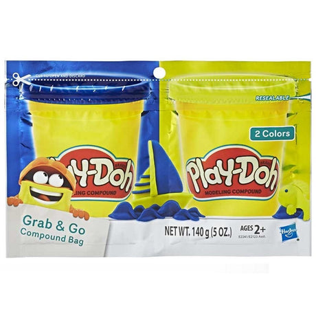Play-Doh-Grab-and-Go-Beutel + Ton in 2 Farben