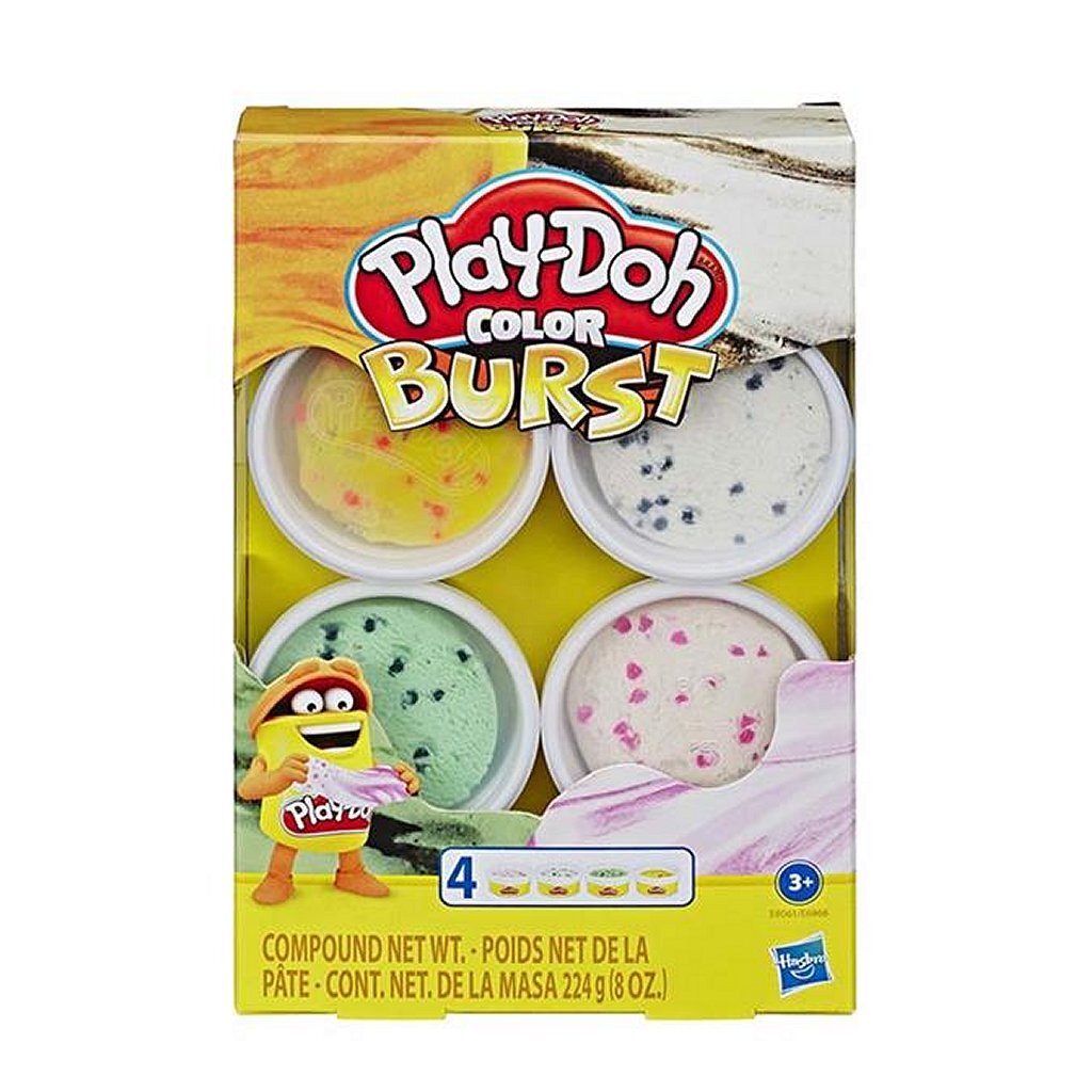 Hasbro Play-Doh-Farbexplosion mit 4 Tontöpfen