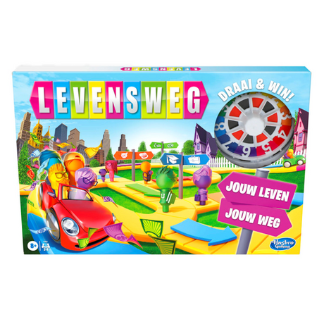 Hasbro Lebensweg – Familienbrettspiel für 2 bis 4 Spieler – Indoorspiel für Kinder ab 8 Jahren – Stäbchen in 6 Farben