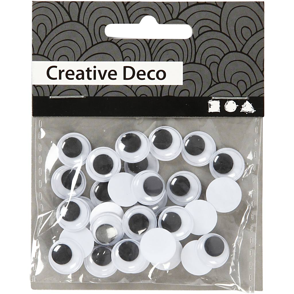 Creativ Company Kulleraugen, nicht selbstklebend, D 12 mm, 30 Stück 1 Box