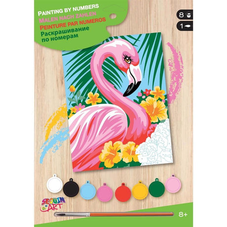 Pailletten-Kunstmalen nach Zahlen Flamingo
