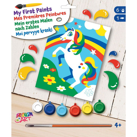 Pailletten-Kunstmalen nach Zahlen Einhorn