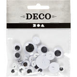 Creativ Company Kulleraugen, zum Aufnähen, zum Aufnähen, D 8-20 mm, 24 div. 1 Box