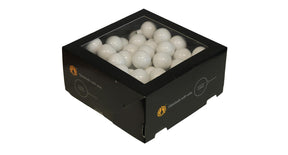 W b. 72 glassballs wire white opal 30 mm