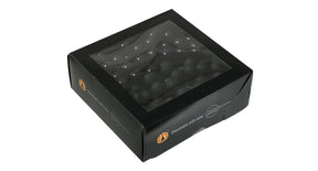 W b. 144 glassballs wire black 25 mm