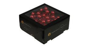 W b. 72 glassballs wire red shiny 30 mm