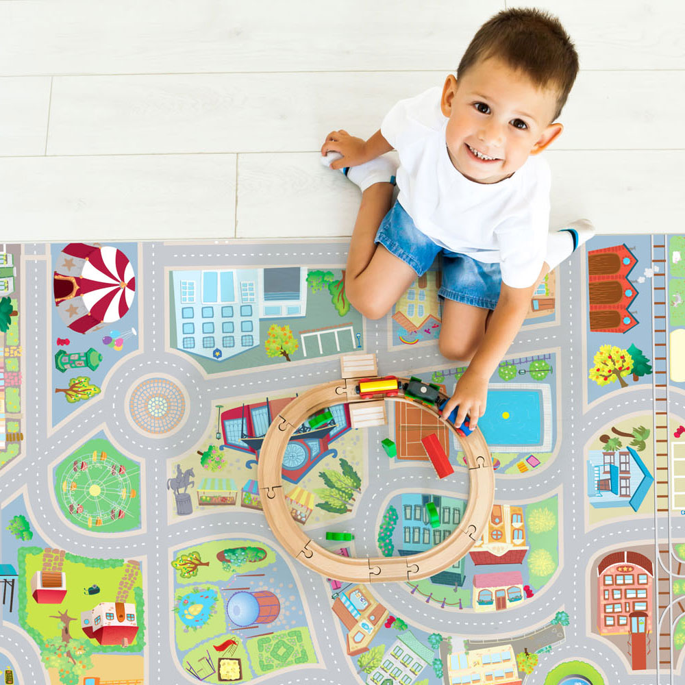 Achoka Speelmat City Roll über Junior 100 x 150 cm PVC