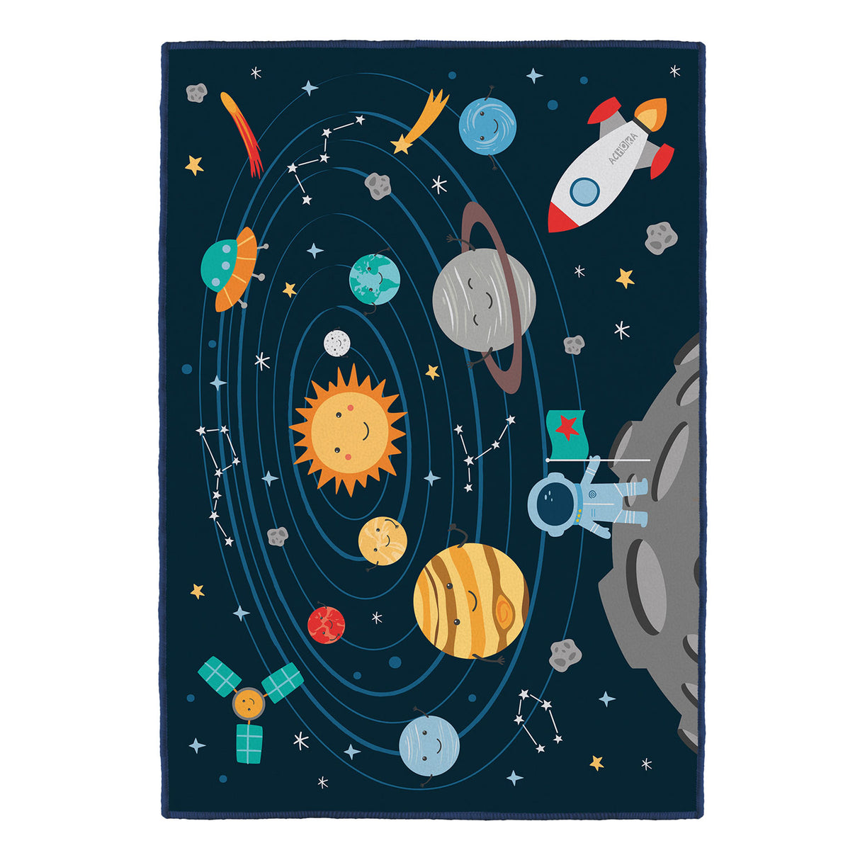 Achoka Sonnensystem-Spielmatte, 100 x 150 cm