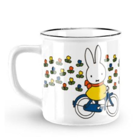 Miffy Cycles Retro-Tasse mit weißen Tulpen