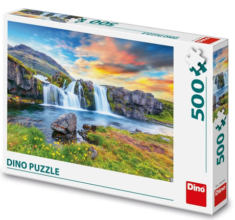 Dinotoys Dino-Puzzle der isländischen Wasserfälle – 500 Teile