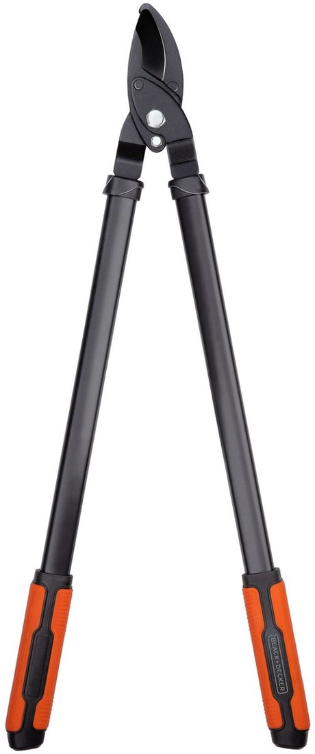 Black+decker takkenschaar - snijcapaciteit 38mm - snoeischaar van 72cm - met anti-kleeflaag op snijbladen - zwart oranje