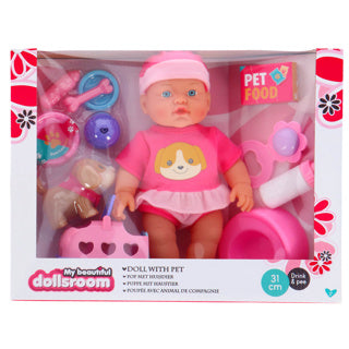 Meine schöne Puppenzimmerpuppe 31 cm trinken und pinkeln 11 Zubehörteile 2 sortiert