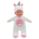 Meine wunderschöne Puppenzimmerpuppe, weich, 31 cm, Einhorn oder Bär, 2-fach sortiert | 6 Stück