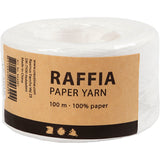 Creativ Company Paper Raffia Yarn White, 100 m