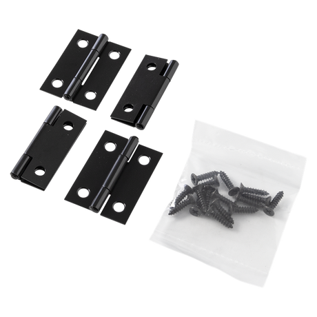 Mack 1071162 - 4 smalle scharnieren zwart h 33 x b22 mm | 5 stuks