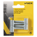 Mack 1071184 - 2 Möbelscharniere verzinkt ø 11 x 25 mm | 5 Stück