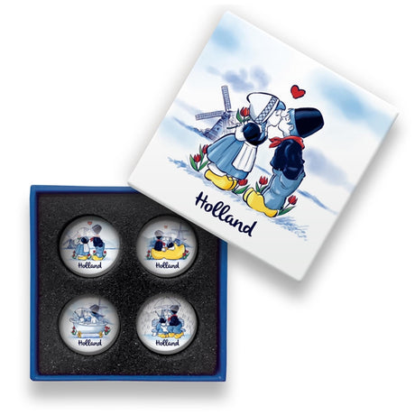 Glasmagnete Holland küssendes Paar 4 in Box