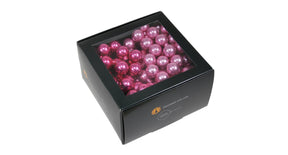 W b. 144 glassballs wire pink opal 25 mm
