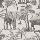 Niederländische Wandverkleidung Niederländische Wandverkauftapete Elefant Elefant Grove Holzkohlefarbe