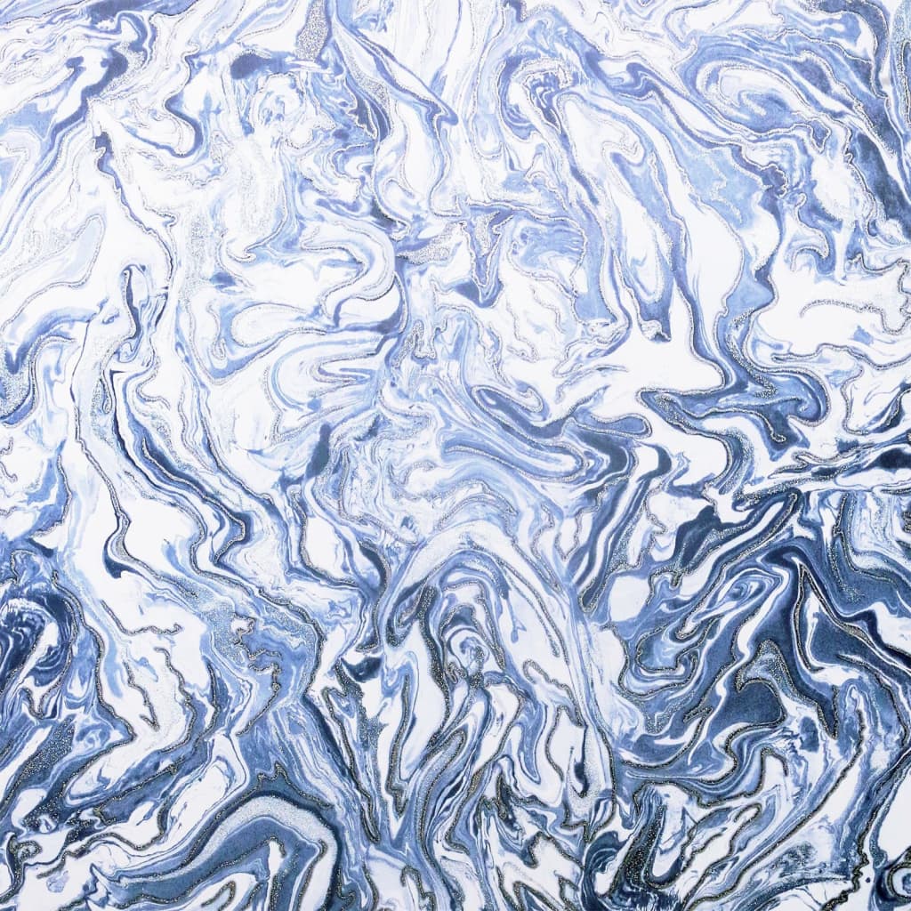 Niederländische Wandverkleidung Tapete Flüssige Marmor Blauw