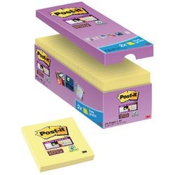 Post-it zelfklevende notes 16 x 90 vel 76 x 76 mm blanco kanariegeel