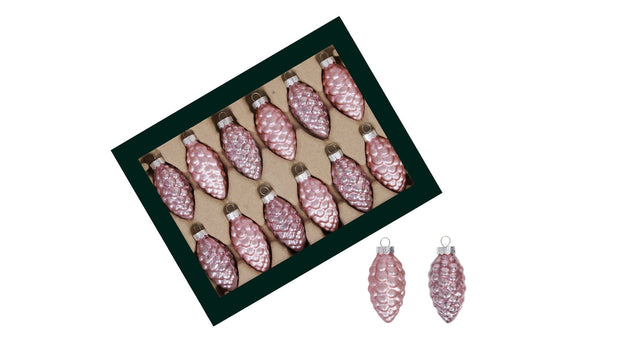 W b. 12 glass cones cap blush 60 mm