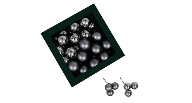 W b. 36 glassballs wire pigeon 40 mm