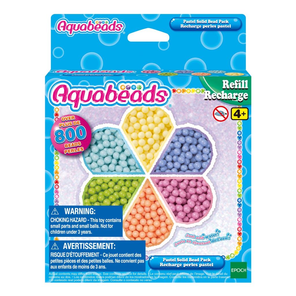 Aquabeads Pastellfarbene Vollperlenpackung mit 800+ Perlen