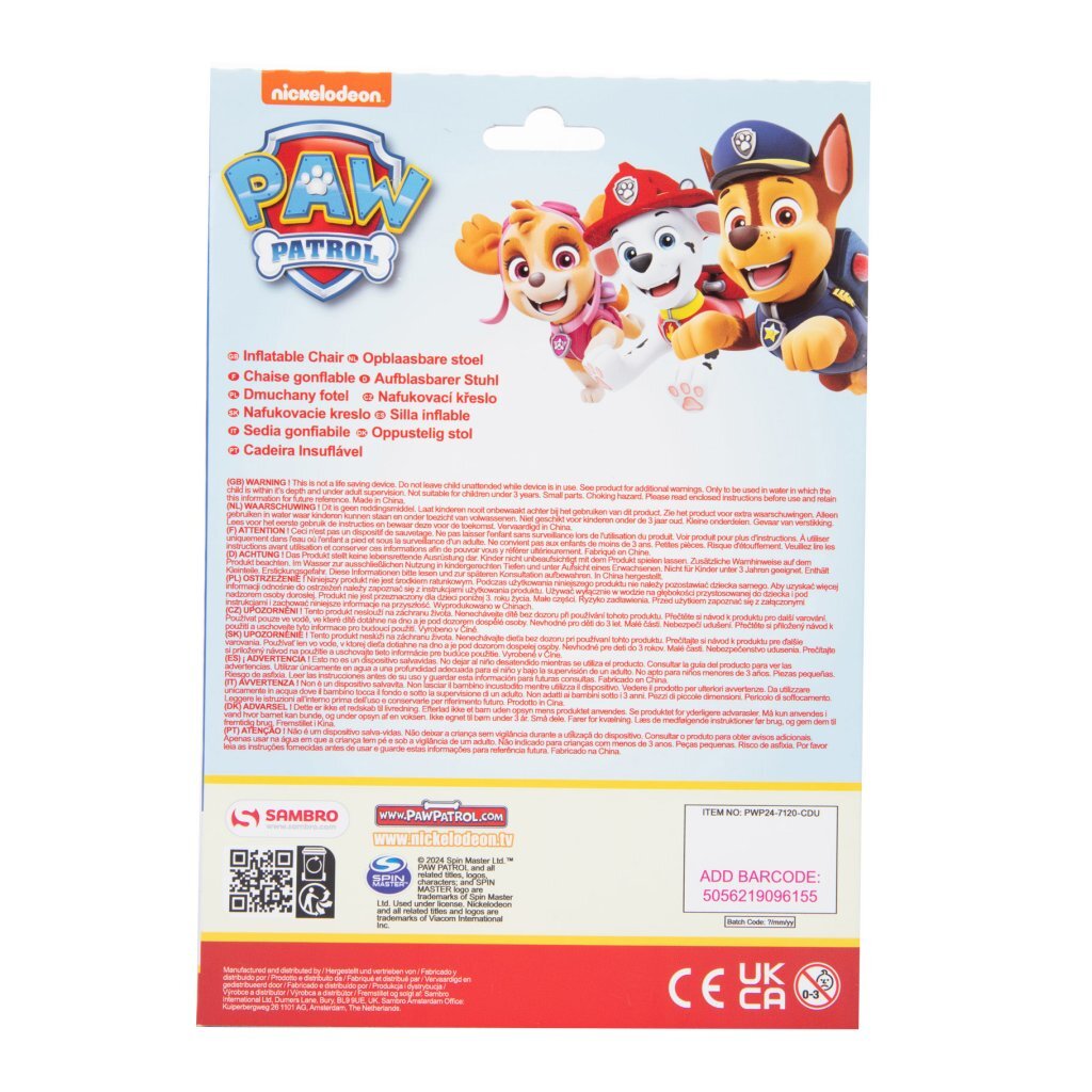 Sambro Stuhl aufblasbare Paw Patrol | 2 Stk
