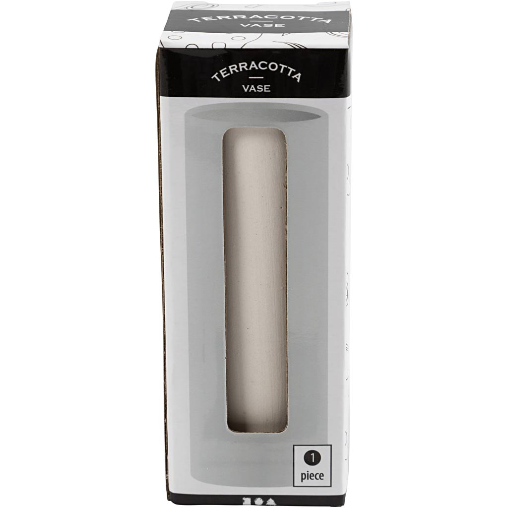Creativ Company Vase, H: 11 cm, T 4 cm, weiß, 1 Stück