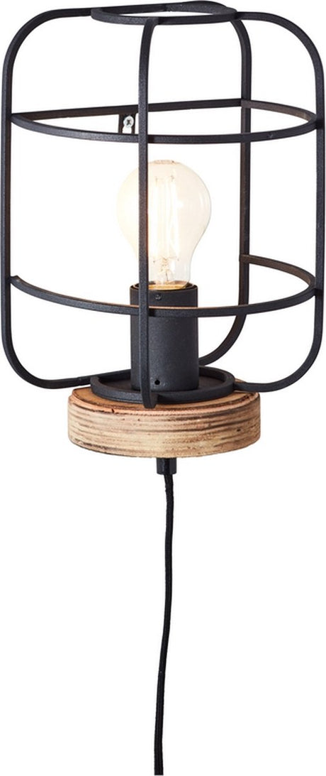 Brilliant Gwen - Wandleuchte - E27 max 1x52W - schwarz